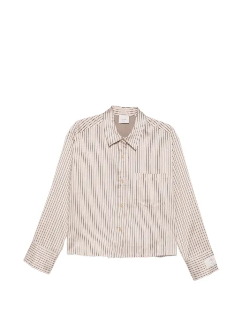 Alysi vertical-stripe chest-pocket shirt Neutrals 166202A6002