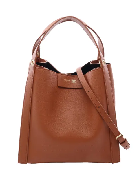 Celine Pre-Owned 2000-2026 Small Leather Cube Bag satchel Brown EKX04JDSP2AM5T53