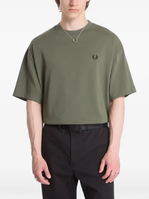 Fred Perry Glitch logo-embroidered T-shirt Green M2478W19