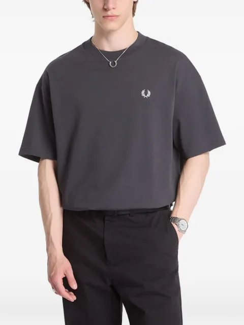 Fred Perry Laurel Wreath logo-embroidered T-shirt Grey M2474297