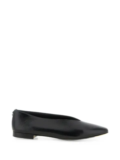 Jimmy Choo Margot pointed-toe leather ballet flats Black MARGOTFLATGUVBLACK