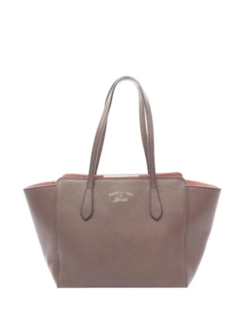 Gucci Pre-Owned 2000-2015 Medium Leather Swing tote bag Neutrals JC225ABF198NAP4T