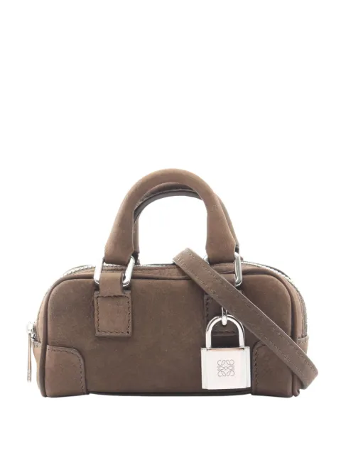 Loewe Pre-Owned 2010-2026 Nano Suede Amazona satchel Grey UJYBCINPHGFT2RX2