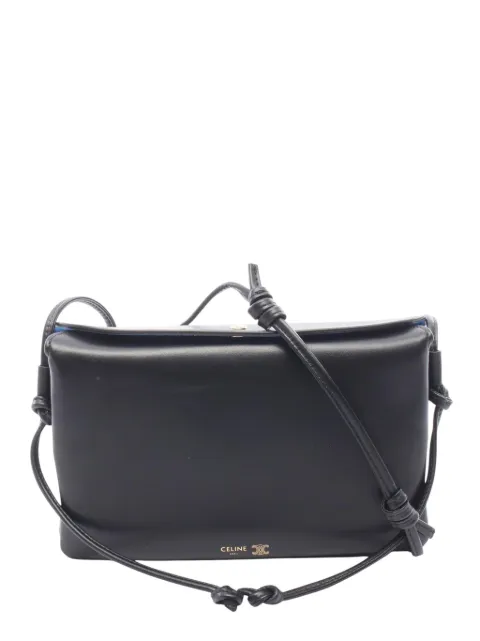 Celine Pre-Owned 2010-2026 Leather Trio Flap shoulder bag Black IRCRXKQVJ7KFUH94
