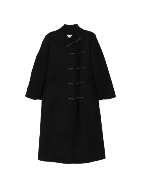 Róhe Pankou-closure wool coat Black 42110228
