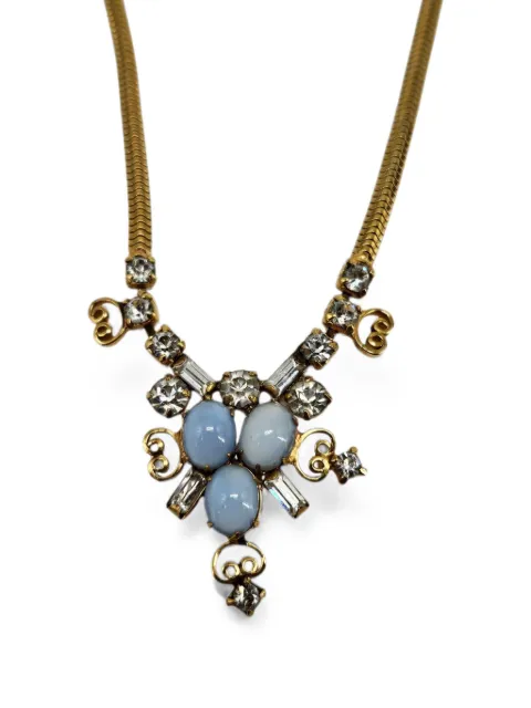 Madison Maison rhinestone-embellished snake-chain necklace Gold MBH1014