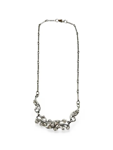 Madison Maison 1950s rhinestone vine-collar necklace Silver MBH250