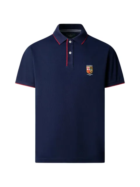 Hackett London Heritage LRC embroidered-crest polo shirt Blue HM5600236