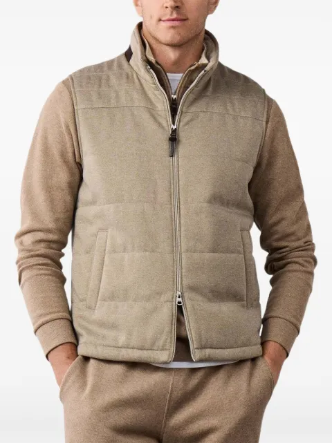 Hackett London quilted gilet Neutrals HM4000227