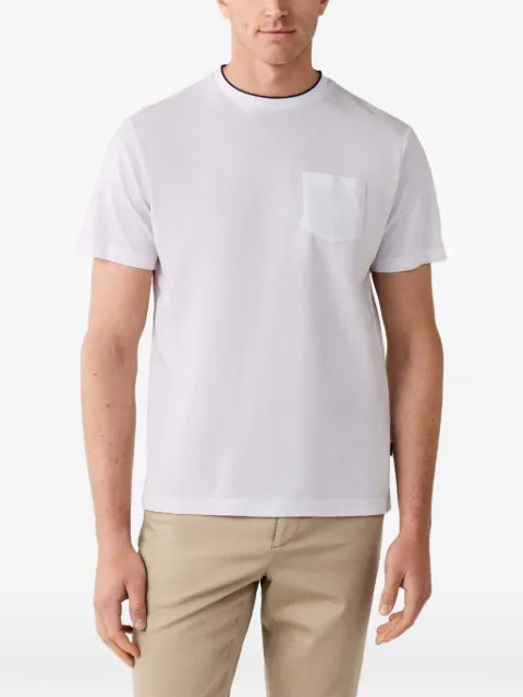Hackett London mercerised pique-cotton T-shirt White HM5000126