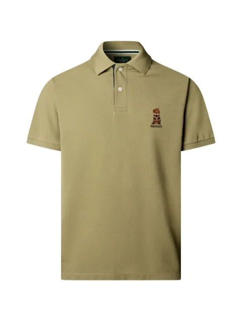 Hackett London ribbed-cuff polo shirt Green HM5600238
