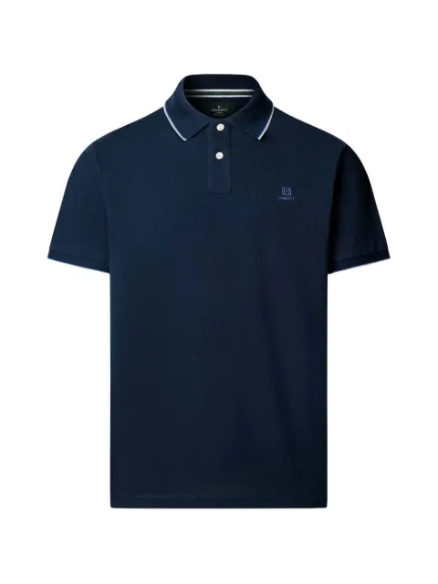 Hackett London logo-embroidered polo shirt Blue HM5600235