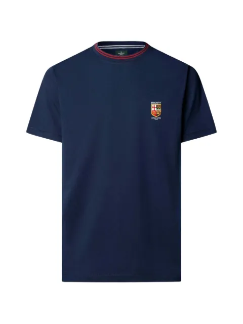 Hackett London embroidered-crest T-shirt Blue HM5000143
