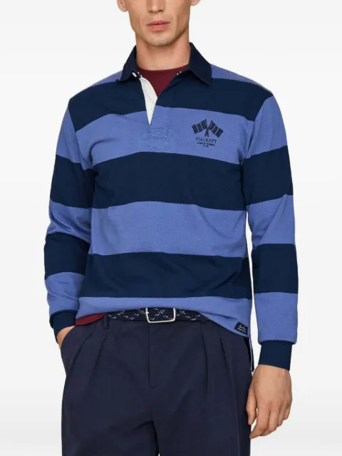 Hackett London striped rugby shirt Blue HM5700027