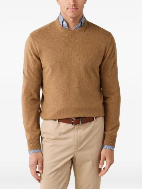 Hackett London patch-detail crew-neck sweater Neutrals HM7000242