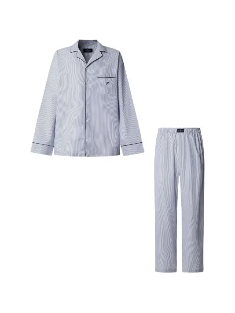 Hackett London striped cotton pajamas Blue HMU200059