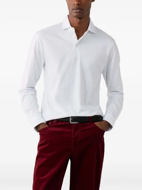 Hackett London long-sleeve polo shirt White HM5500049