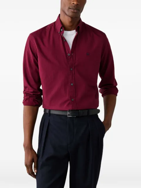 Hackett London garment-dyed Oxford shirt Red HM3010835