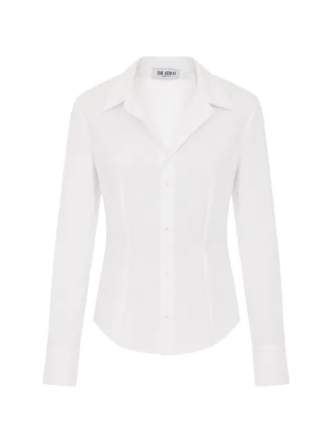 The Attico logo-embroidered reinforced-shoulder shirt White 261WCH00050CCC052AA