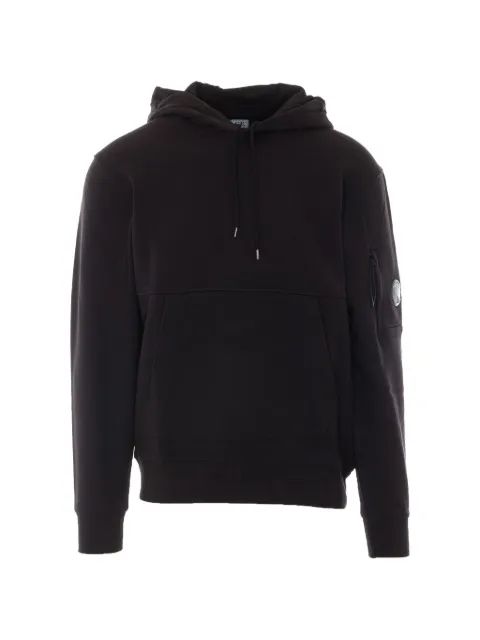 C.P. Company logo-patch kangaroo-pocket hoodie Black RCCMSS714M005086W999