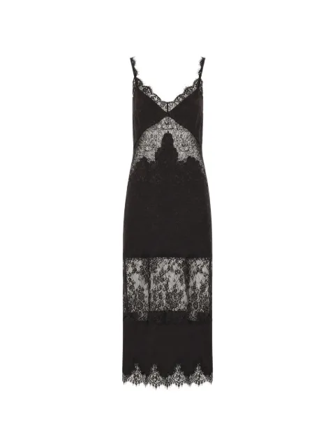 PINKO Aster lace-panel dress Brown 107347A3FC
