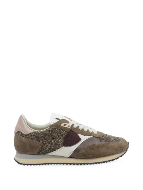 Philippe Model Paris Blville glitter-detail sneakers Brown BVLDGR06