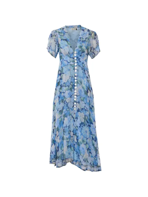 Rixo Novara floral-print dress Blue 0506208689