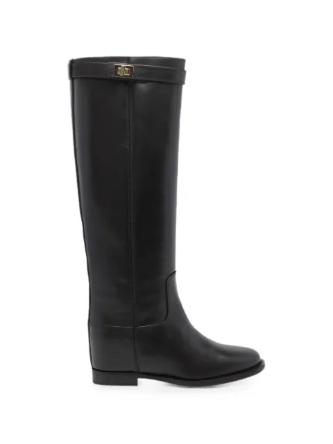 Via Roma 15 padlock-detail boots Brown 3807