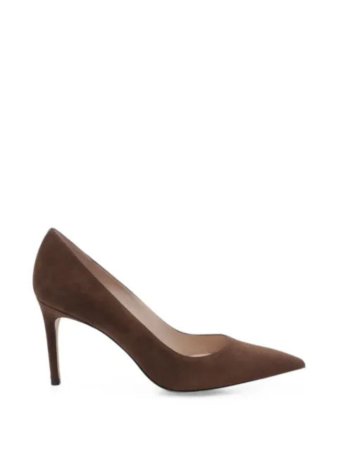 Stuart Weitzman Stuart Power 85 pointed-toe pumps Brown SJ948STUARTPOWER85SUEA59