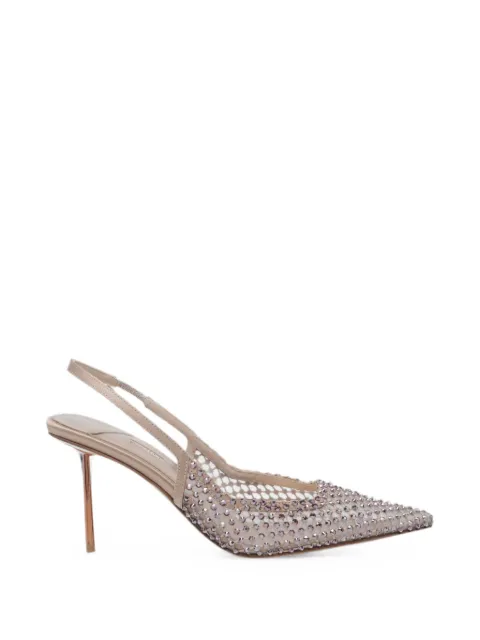 Le Silla Gilda Fierce crystal-embellished heeled pumps White 6107F080BYPP