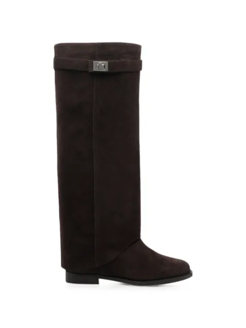 Via Roma 15 sued knee-high boots Brown 4668