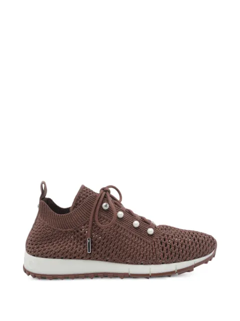 Jimmy Choo Veles pearl-embellished sneakers Brown VELESQEH