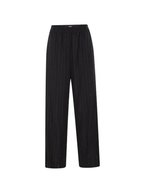 Brunello Cucinelli pinstripe sequin-embellished trousers Blue MG576P9354C522