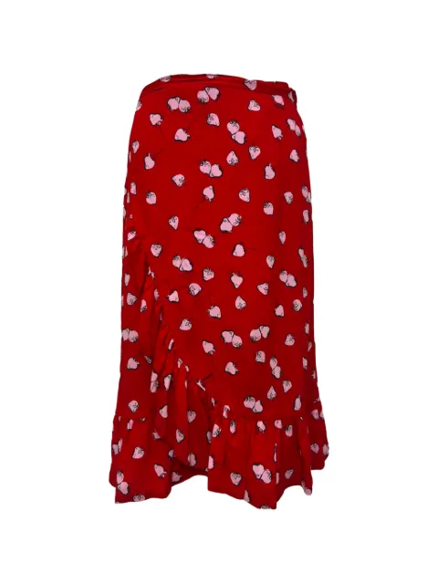 Miu Miu Pre-Owned strawberry-print wrap skirt Red RFCPUGBCL757123W