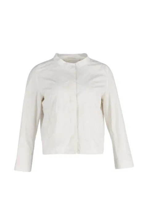 Jil Sander Pre-Owned stand collar cropped jacket White NAPPUGBCL369338W