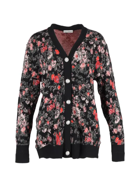 Paco Rabanne Pre-Owned floral-print cardigan Black NAPPUGBCL536934W