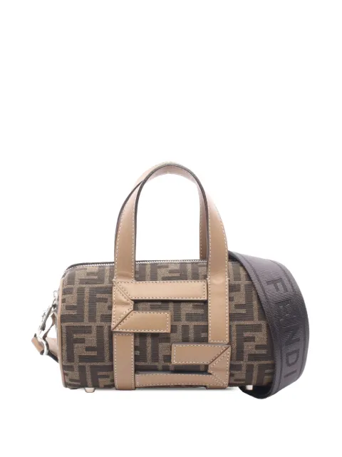 Fendi Pre-Owned 2010-2026 Mini Zucca Canvas O'Lock Bowling Bag satchel Brown KXWKV3X0M2H15AE9