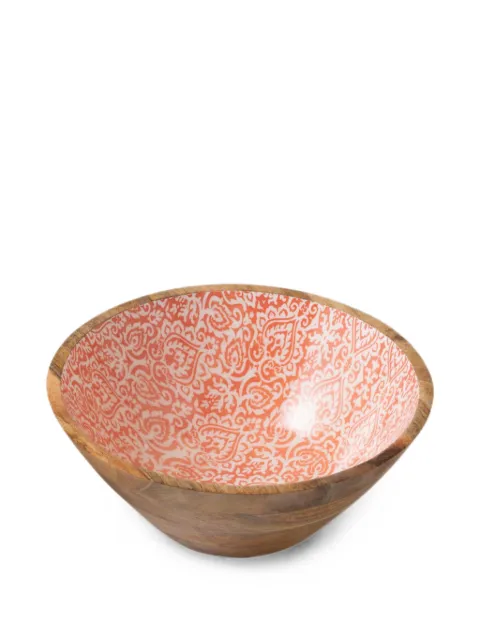 J-LINE patterned mango-wood bowl Brown 6A64405