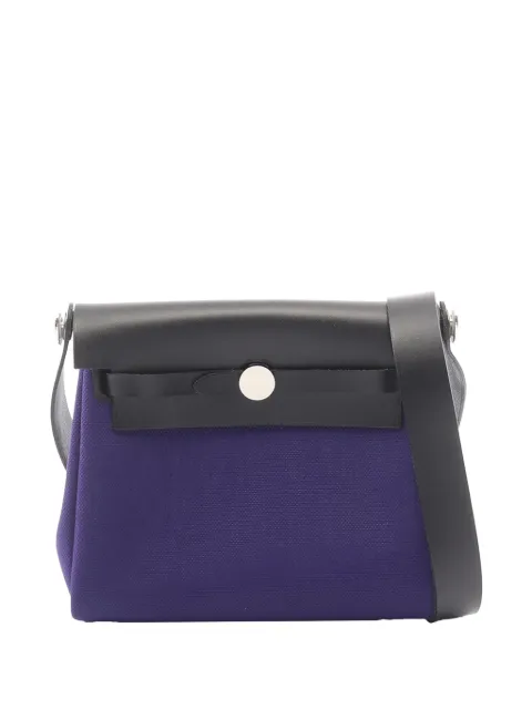 Hermès Pre-Owned 2022 Military Toile and Vache Hunter Herbag Zip 20 crossbody bag Purple KPLMYMPS5PIPVB7D