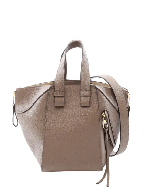 Loewe Pre-Owned 2010-2026 Soft Grained Calfskin Compact Hammock Bag satchel Grey C2Z13ZJP25ULZW1O