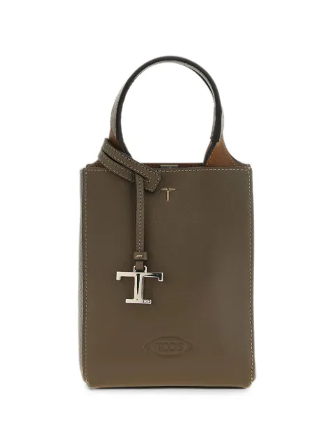 Tod's T Timeless hammered leather tote bag Brown XBWAPAR0000QRI6L22