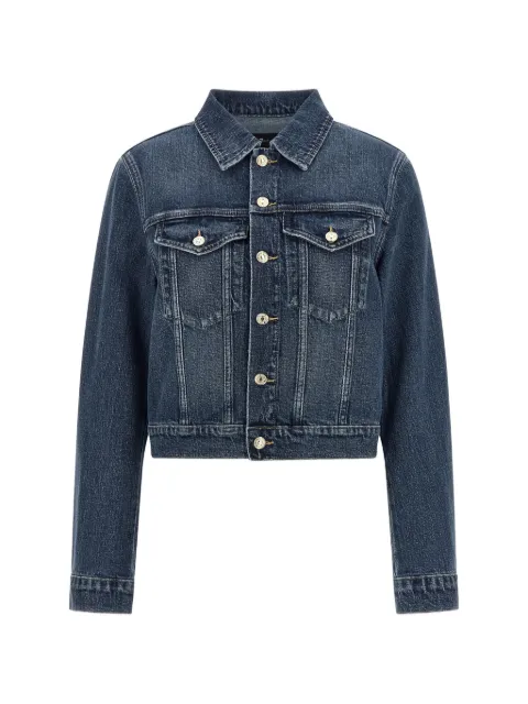 7 For All Mankind Darted Shrunken denim jacket Blue 7UCY0C10U73NL