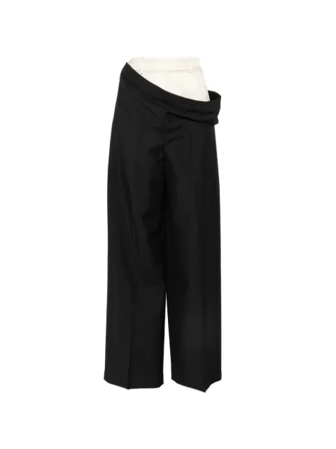 Róhe double-waistband wide-leg trousers Black 42130067