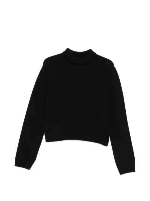 Róhe statement-shoulder turtleneck sweater Black 42123323