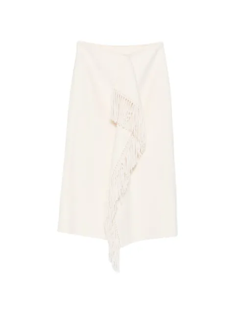 Róhe double-faced fringe midi skirt Neutrals 42132172