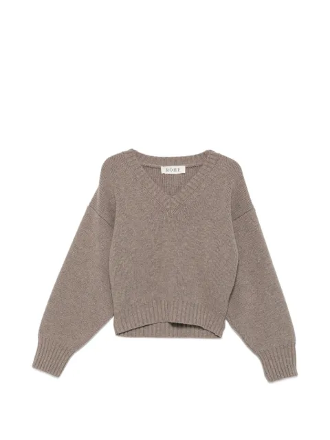 Róhe sculptural V-neck sweater Neutrals 42123300