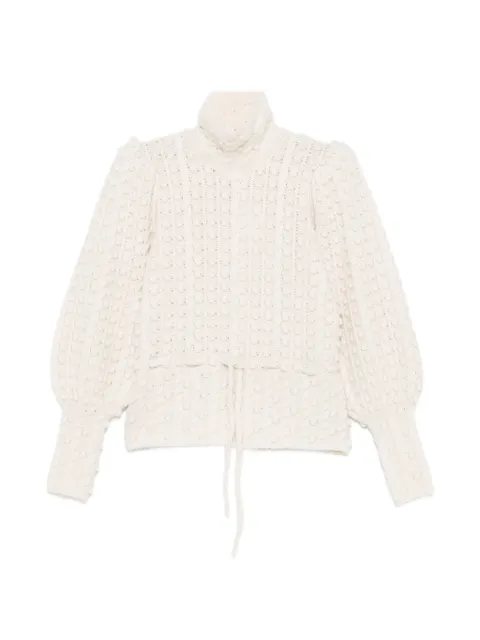 ZIMMERMANN Valiant wool bauble sweater White 9434TF261