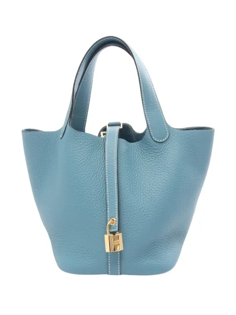 Hermès Pre-Owned 2025 Clemence Picotin Lock 18 handbag Blue JND8Q9U5SBP4ZFHL