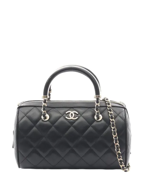 CHANEL Pre-Owned 2021-2026 Mini CC Quilted Lambskin Bowling Bag satchel Black JYMHXJ4S9ZWJBO27