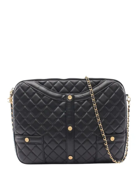 CHANEL Pre-Owned 2016-2017 Quilted Lambskin Girl Chain crossbody bag Black 2TBICM3G8PUWZ96O